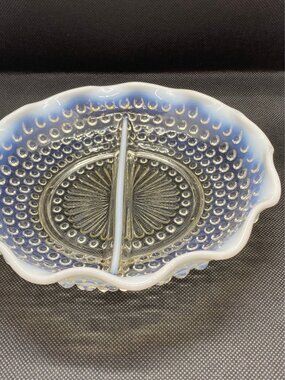 Fenton Moonstone Divided Dish